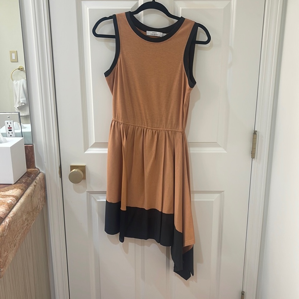 Robert Rodriguez Black/Camel Sleeveless Dress - Size Large